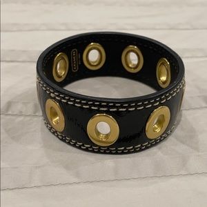 Coach Patent Leather Grommet Bracelet